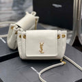 YSL 6727381 Mini Nolita In Lambskin White - Default Title - View 1
