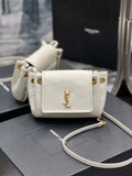 YSL 6727381 Mini Nolita In Lambskin White