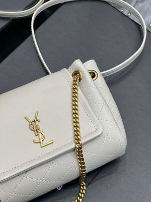 YSL 6727381 Mini Nolita In Lambskin White - Default Title - View 5