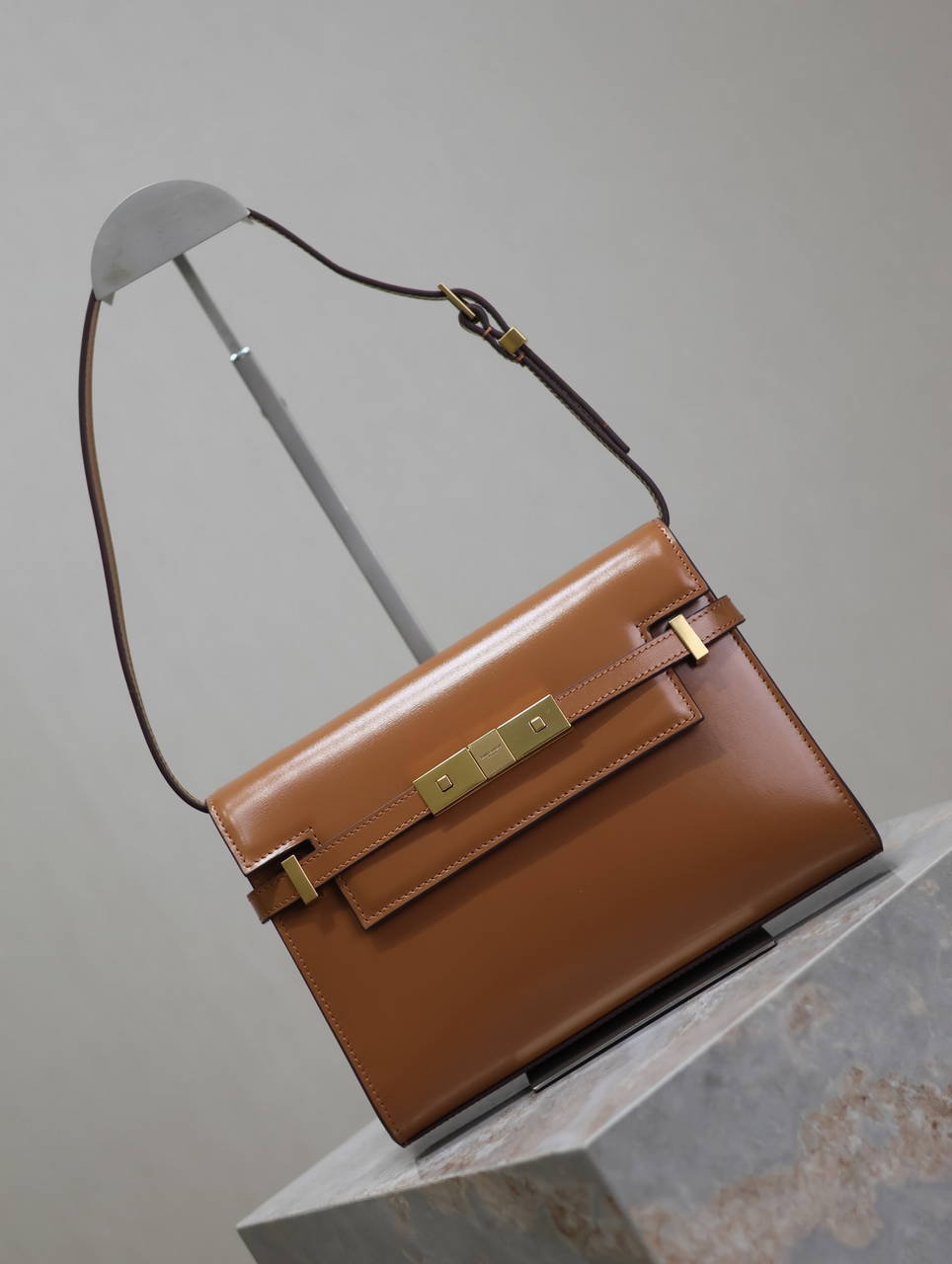 YSL 675626 MANHATTAN small in BOX SAINT LAURENT Brown