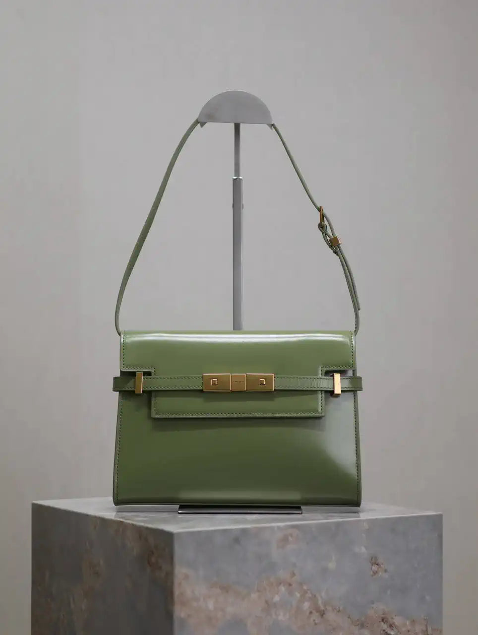 YSL 675626 MANHATTAN small in BOX SAINT LAURENT Light Green