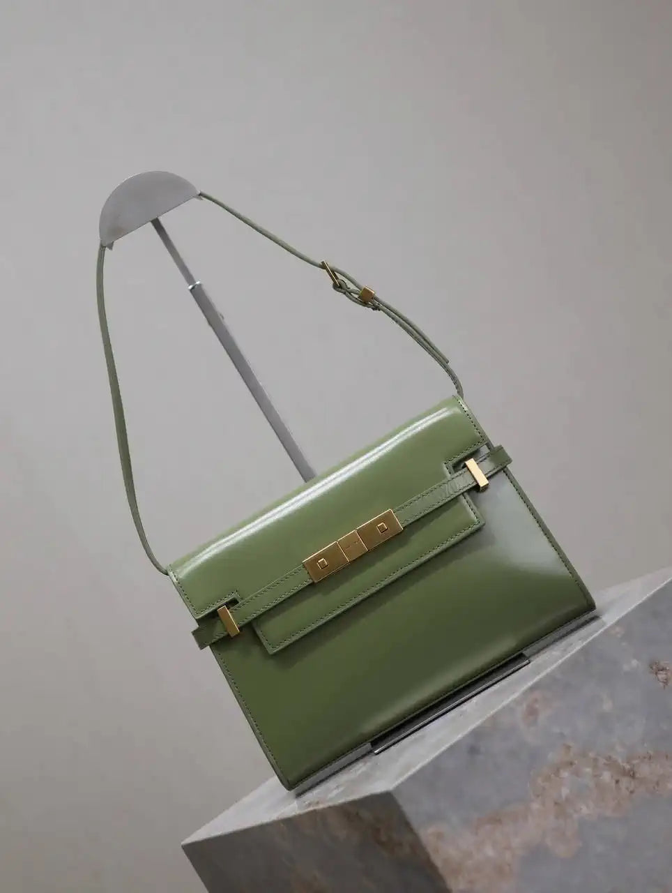 YSL 675626 MANHATTAN small in BOX SAINT LAURENT Light Green
