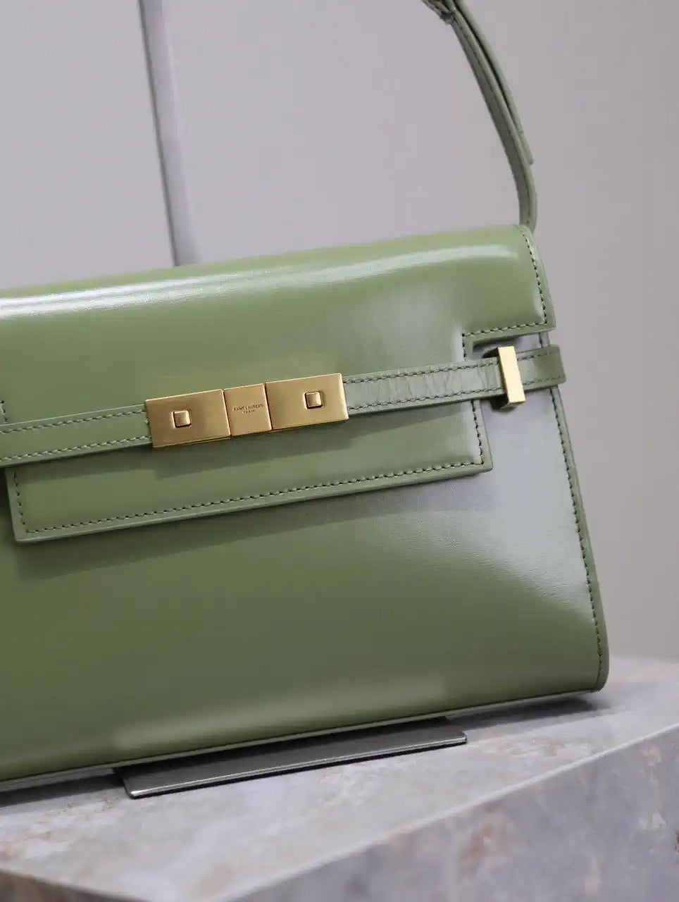 YSL 675626 MANHATTAN small in BOX SAINT LAURENT Light Green