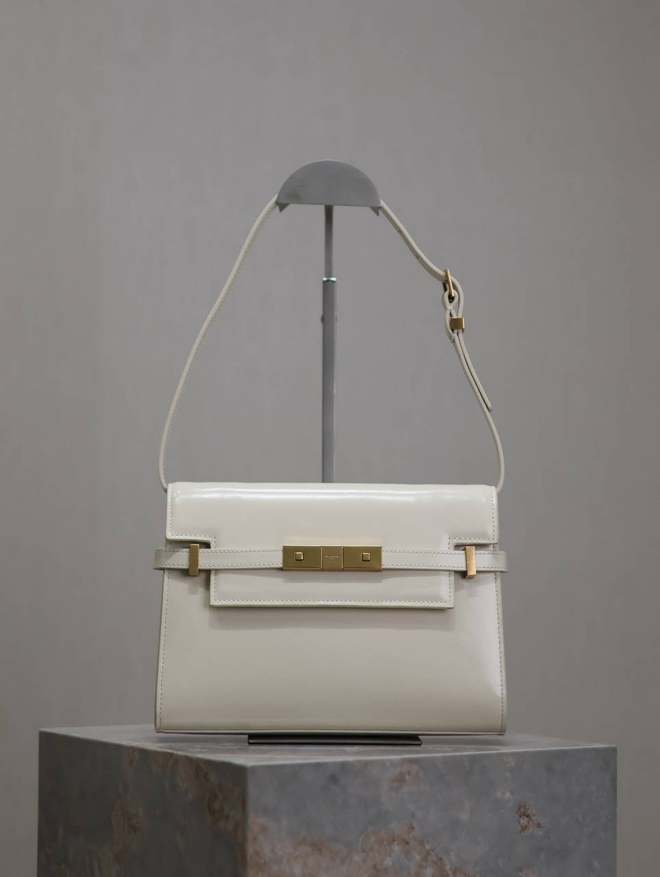 YSL 675626 MANHATTAN small in BOX SAINT LAURENT White