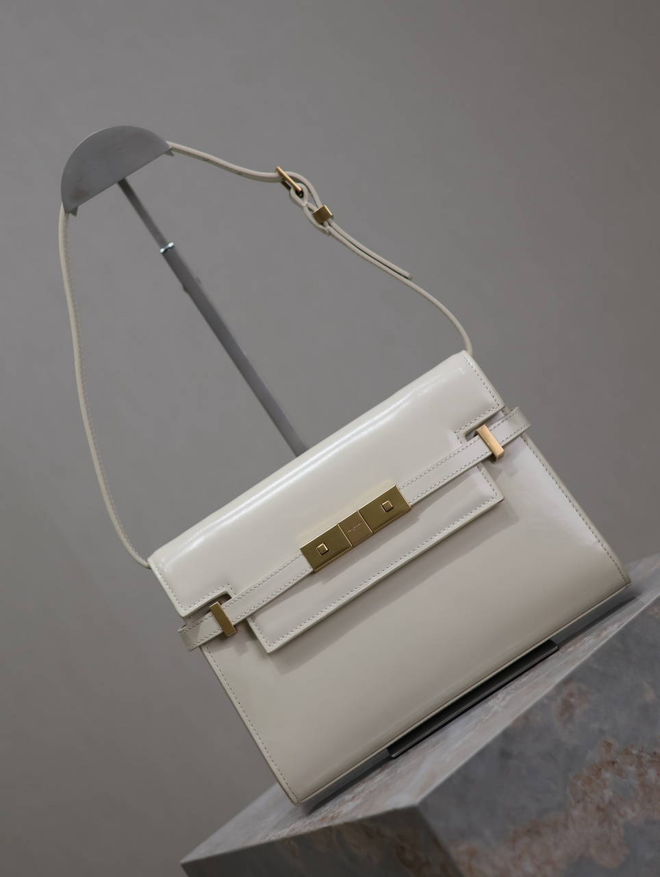 YSL 675626 MANHATTAN small in BOX SAINT LAURENT White