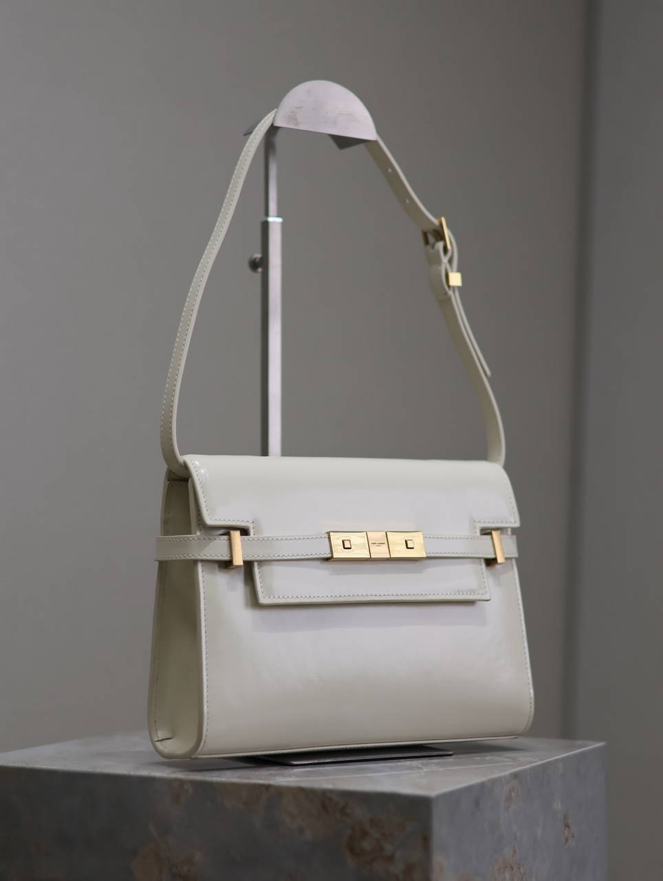 YSL 675626 MANHATTAN small in BOX SAINT LAURENT White