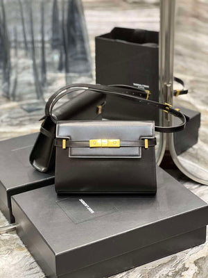 YSL 675626 Manhattan Small Shoulder Bag In Box Saint Laurent Leather Black - Default Title - View 1
