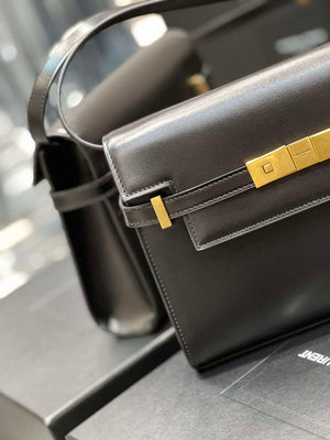 YSL 675626 Manhattan Small Shoulder Bag In Box Saint Laurent Leather Black - Default Title - View 3