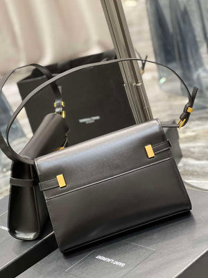 YSL 675626 Manhattan Small Shoulder Bag In Box Saint Laurent Leather Black - Default Title - View 9