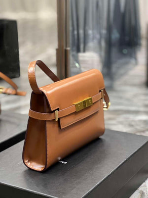 YSL 675626 Manhattan Small Shoulder Bag In Box Saint Laurent Leather Caramel - Default Title - View 4