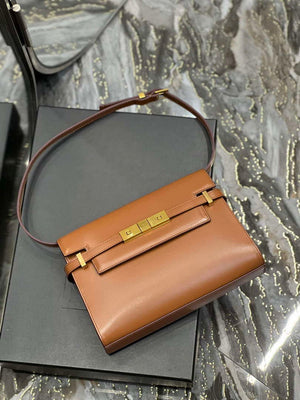 YSL 675626 Manhattan Small Shoulder Bag In Box Saint Laurent Leather Caramel - Default Title - View 6