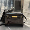 YSL 675626 Manhattan Small Shoulder Bag In Patent Leather Black - Default Title - View 1