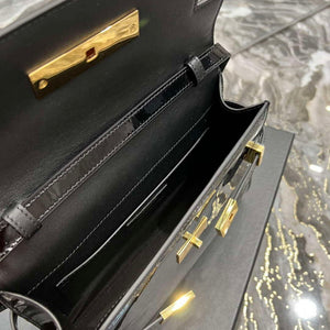 YSL 675626 Manhattan Small Shoulder Bag In Patent Leather Black - Default Title - View 9