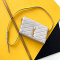 YSL 676628 Kate Supple 99 In Quilted Lambskin White - Default Title - View 1