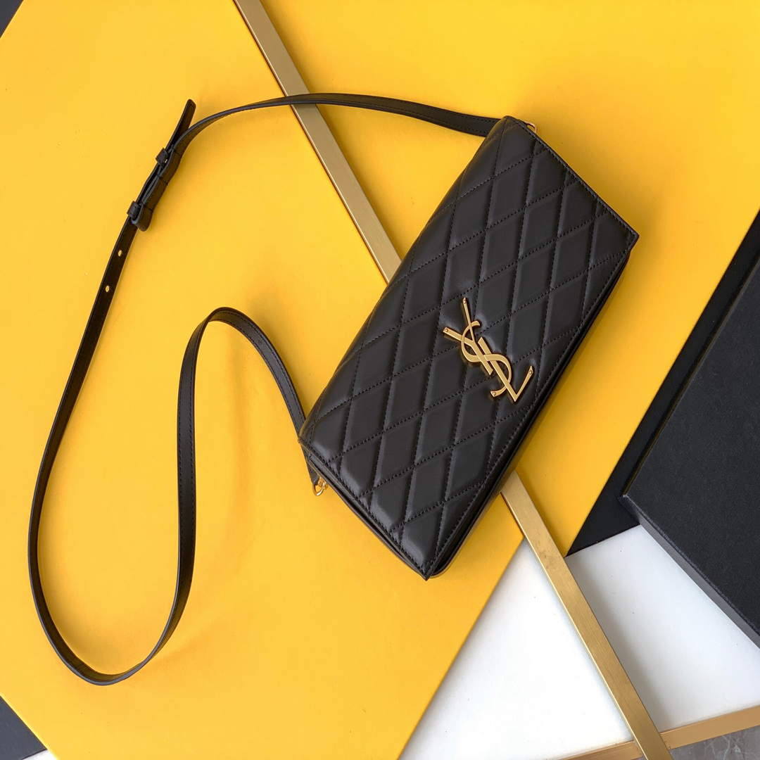 YSL 676628 Kate Supple 99 In Quilted Lambskin Black - Default Title - View 1