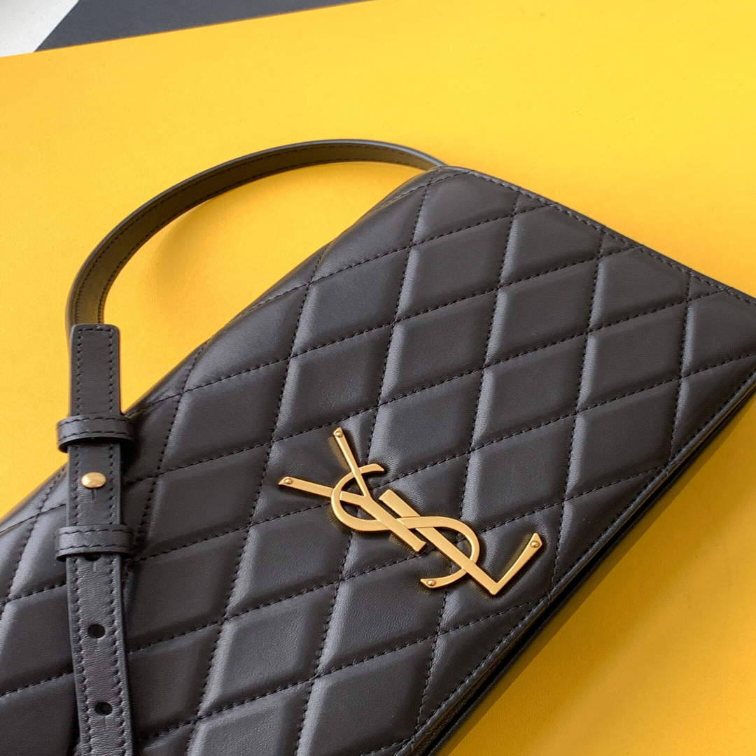 YSL 676628 Kate Supple 99 In Quilted Lambskin Black