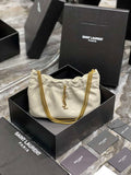 YSL 681632 Saint Laurent Mini leather shoulder bag White