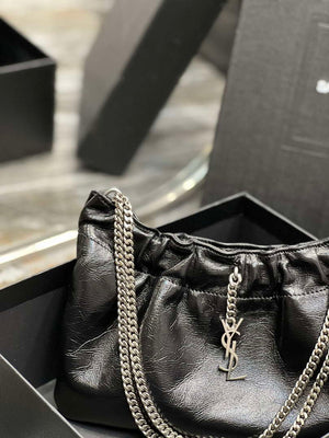 YSL 681632 Saint Laurent Mini leather shoulder bag Black - Default Title - View 3
