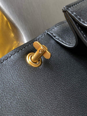 YSL 695503 Gaby Satchel In Quilted Lacquered Leather And Smooth Leather - Default Title - View 8