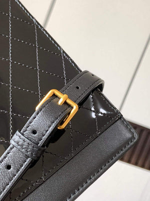 YSL 695724 Gaby Mini Satchel In Quilted Lacquered Leather black - Default Title - View 7