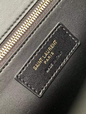 YSL 695724 Gaby Satchel In Crocodile-Embossed Lacquered Leather And Lambskin black - Default Title - View 9