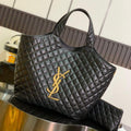 YSL 698651 Icare Maxi Shopping Bag In Quilted Lambskin - Default Title - View 1
