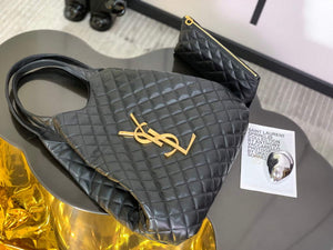 YSL 698651 Icare Maxi Shopping Bag In Quilted Lambskin - Default Title - View 2