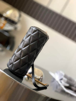 YSL 699703 Sade Mini Tube Bag In Quilted Lambskin Black - Default Title - View 5