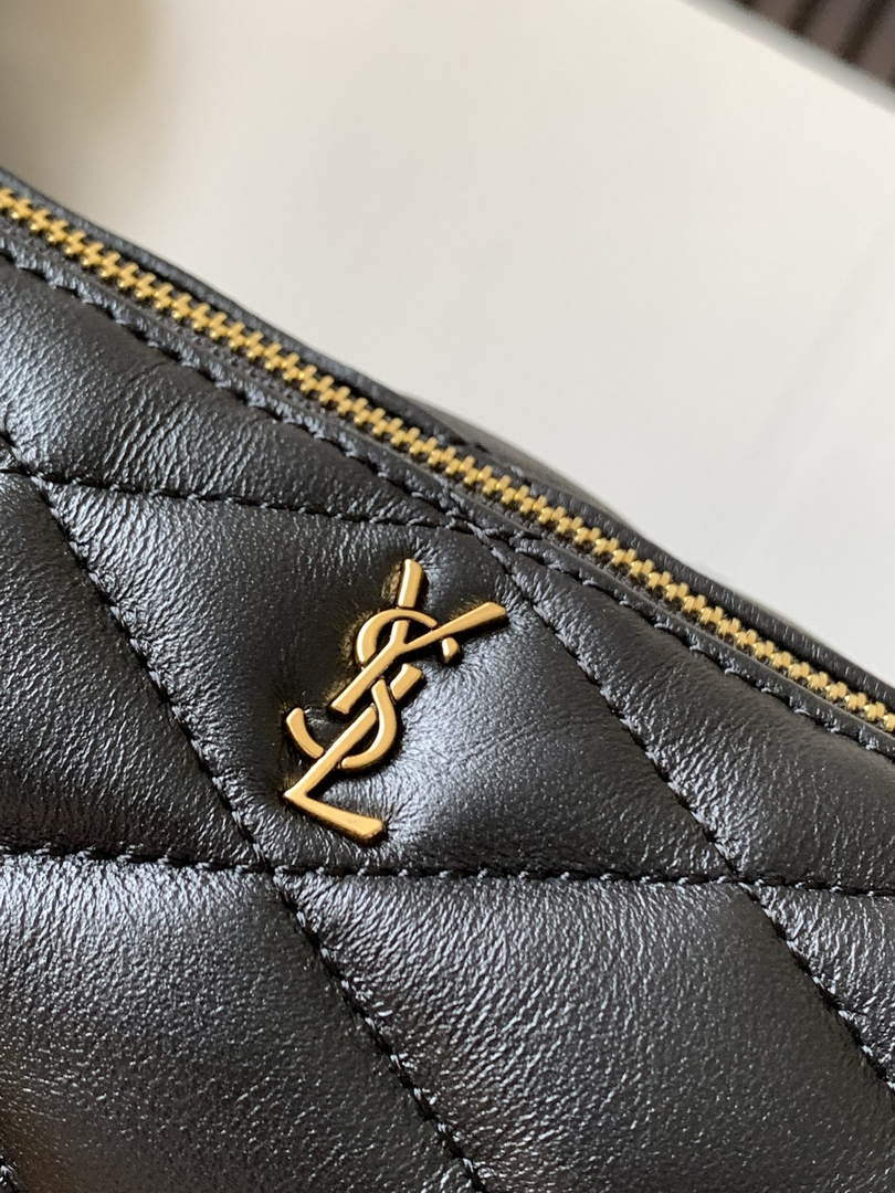 YSL 699703 Sade Mini Tube Bag In Quilted Lambskin Black - Default Title - View 6