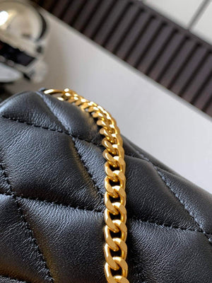 YSL 699703 Sade Mini Tube Bag In Quilted Lambskin Black - Default Title - View 8