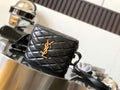 YSL  710080 June Box Bag In Quilted Patent Leather Black