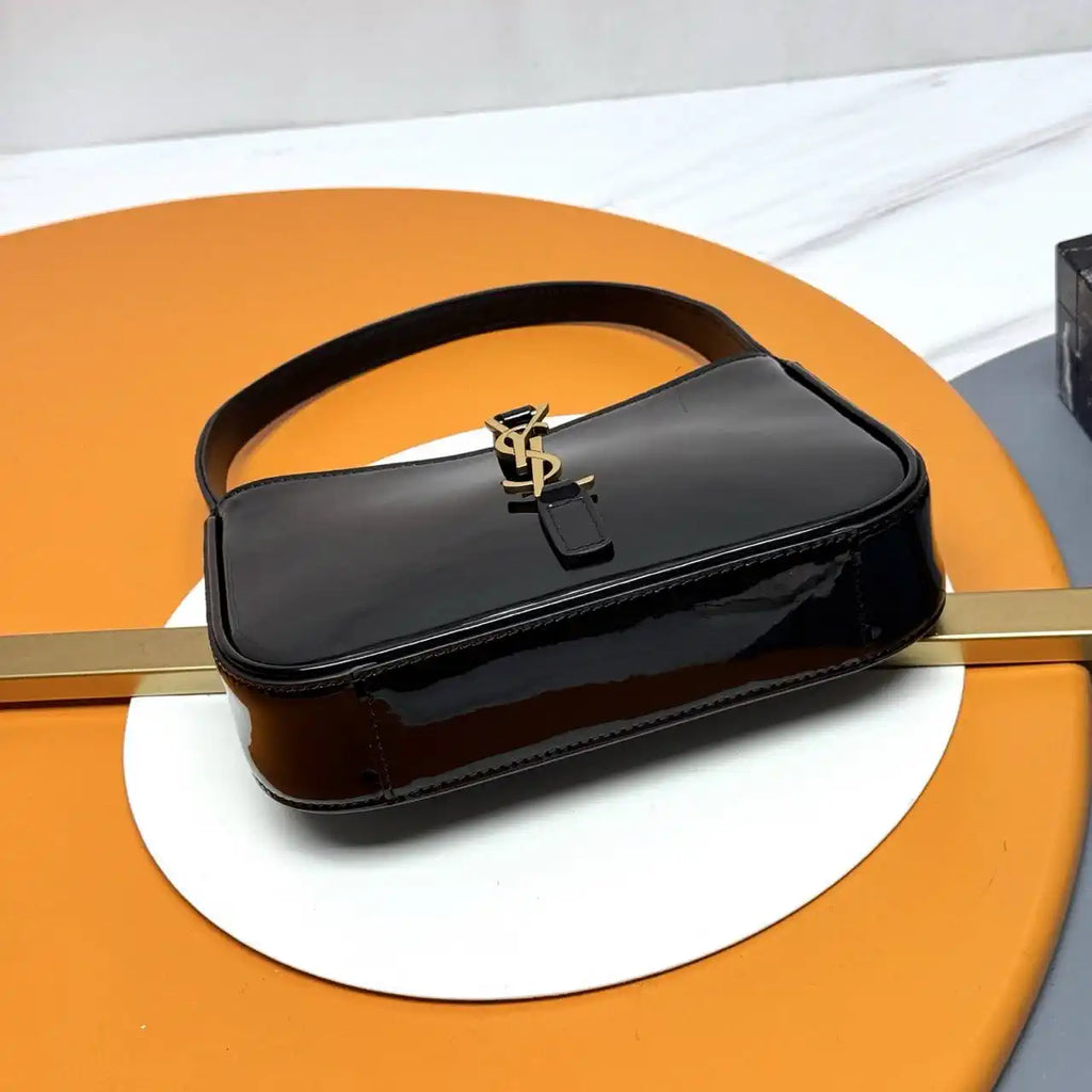 YSL 710318 MINI LE 5 ¨¤ 7 IN Patent LEATHER Black