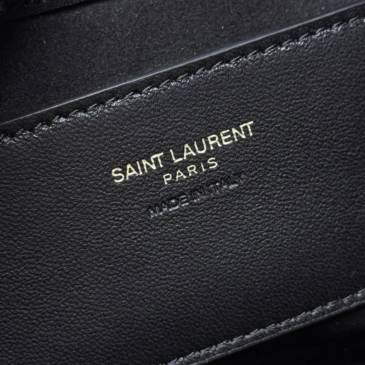 YSL 710318 MINI LE 5 ¨¤ 7 IN Patent LEATHER Black
