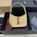 YSL 710318 MINI LE 5 ¨¤ 7 IN Raffia Nature