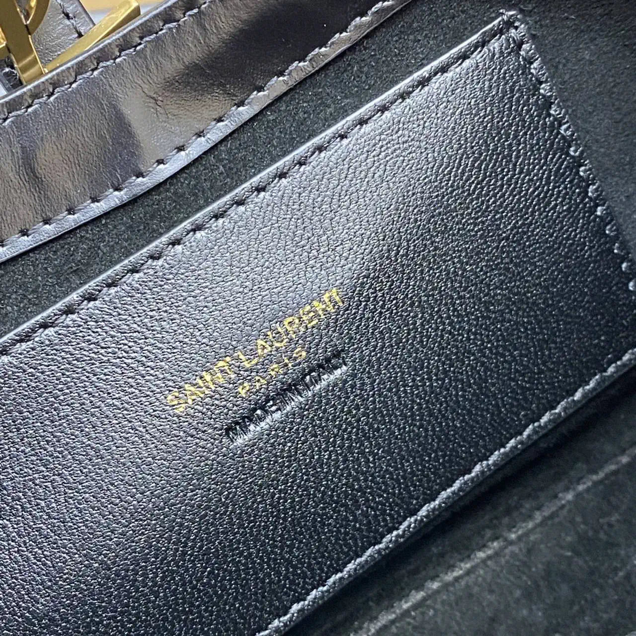 YSL 710318 MINI LE 5 ¨¤ 7 IN SMOOTH LEATHER Black