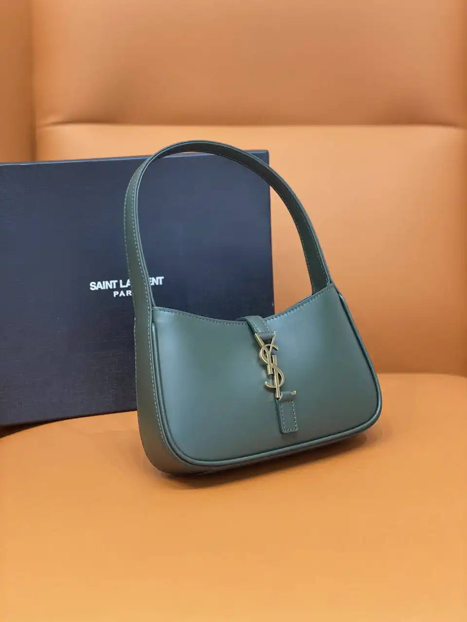 YSL 710318 MINI LE 5 ¨¤ 7 IN SMOOTH LEATHER Dark Green