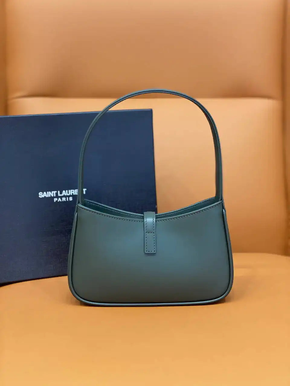 YSL 710318 MINI LE 5 ¨¤ 7 IN SMOOTH LEATHER Dark Green