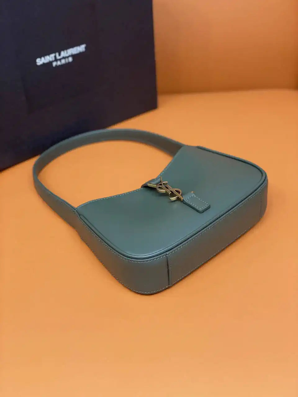 YSL 710318 MINI LE 5 ¨¤ 7 IN SMOOTH LEATHER Dark Green