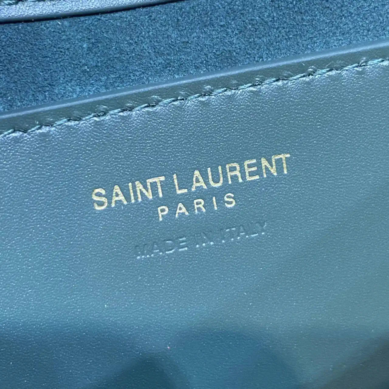 YSL 710318 MINI LE 5 ¨¤ 7 IN SMOOTH LEATHER Dark Green