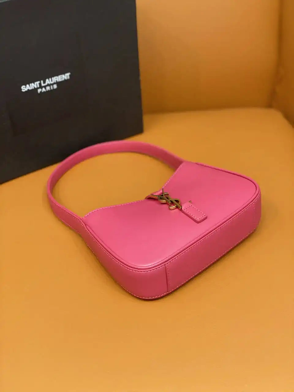 YSL 710318 MINI LE 5 ¨¤ 7 IN SMOOTH LEATHER Rose Red
