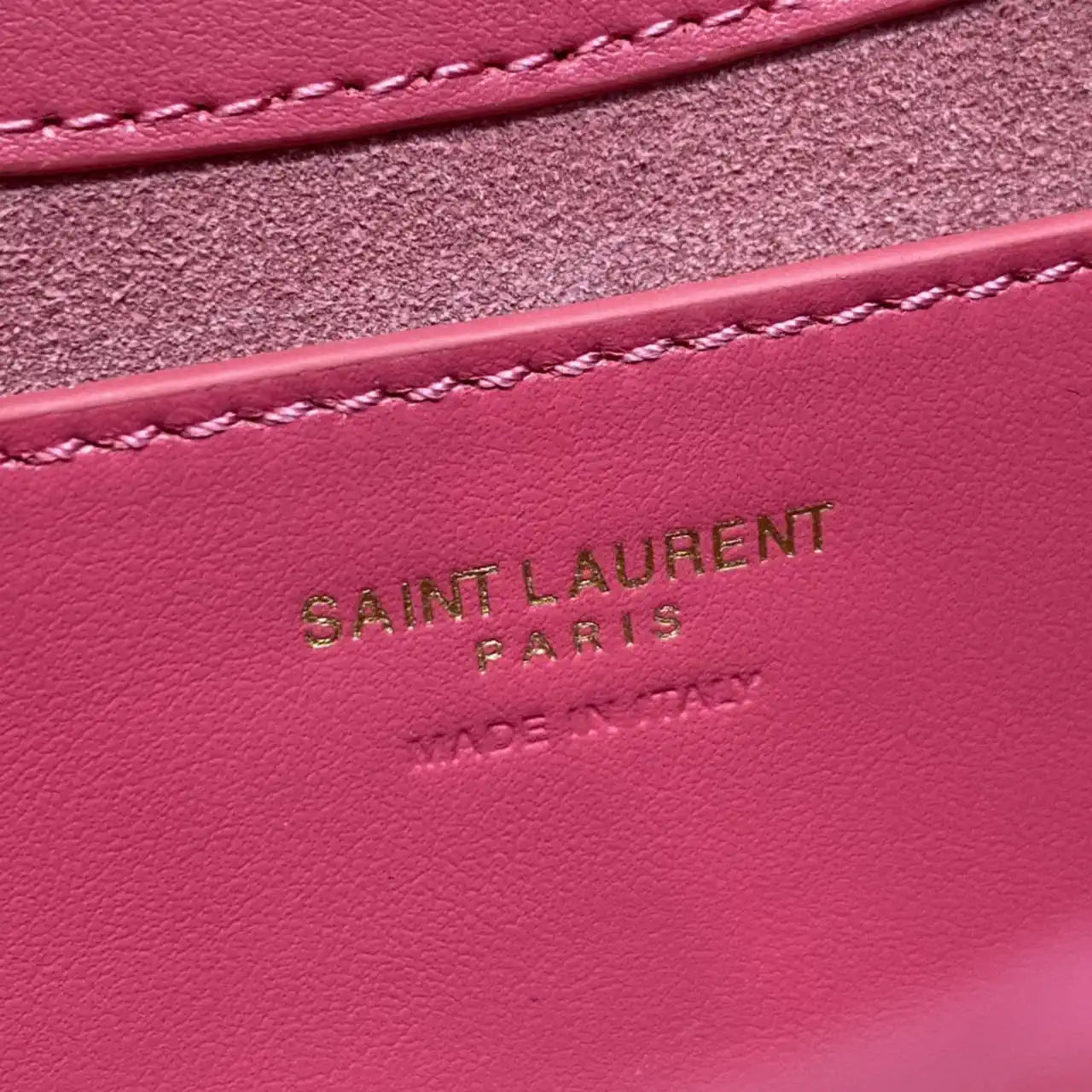 YSL 710318 MINI LE 5 ¨¤ 7 IN SMOOTH LEATHER Rose Red
