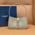 YSL 710318 MINI LE 5 ¨¤ 7 IN SMOOTH LEATHER Gray