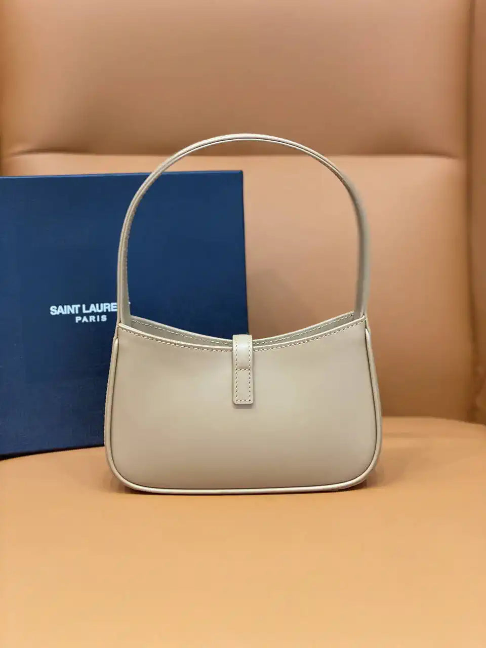 YSL 710318 MINI LE 5 ¨¤ 7 IN SMOOTH LEATHER Gray