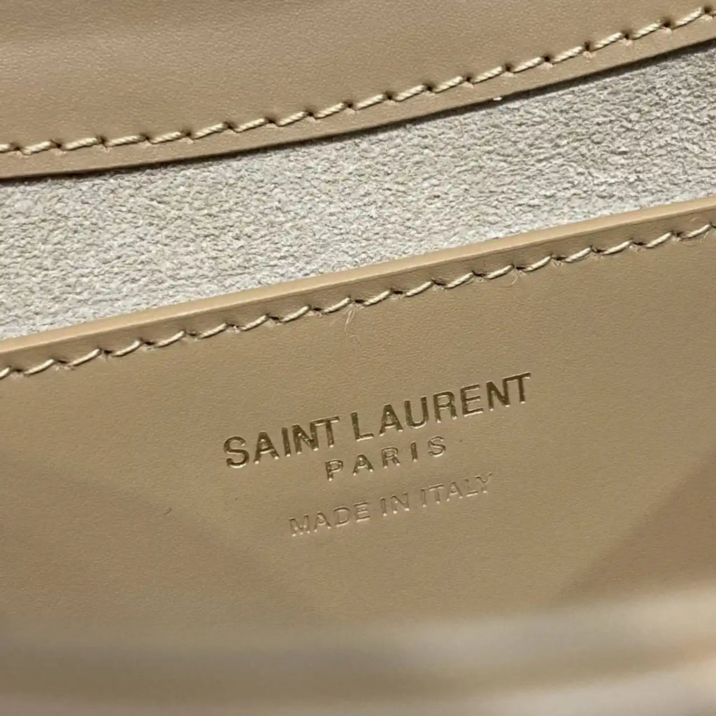 YSL 710318 MINI LE 5 ¨¤ 7 IN SMOOTH LEATHER Gray