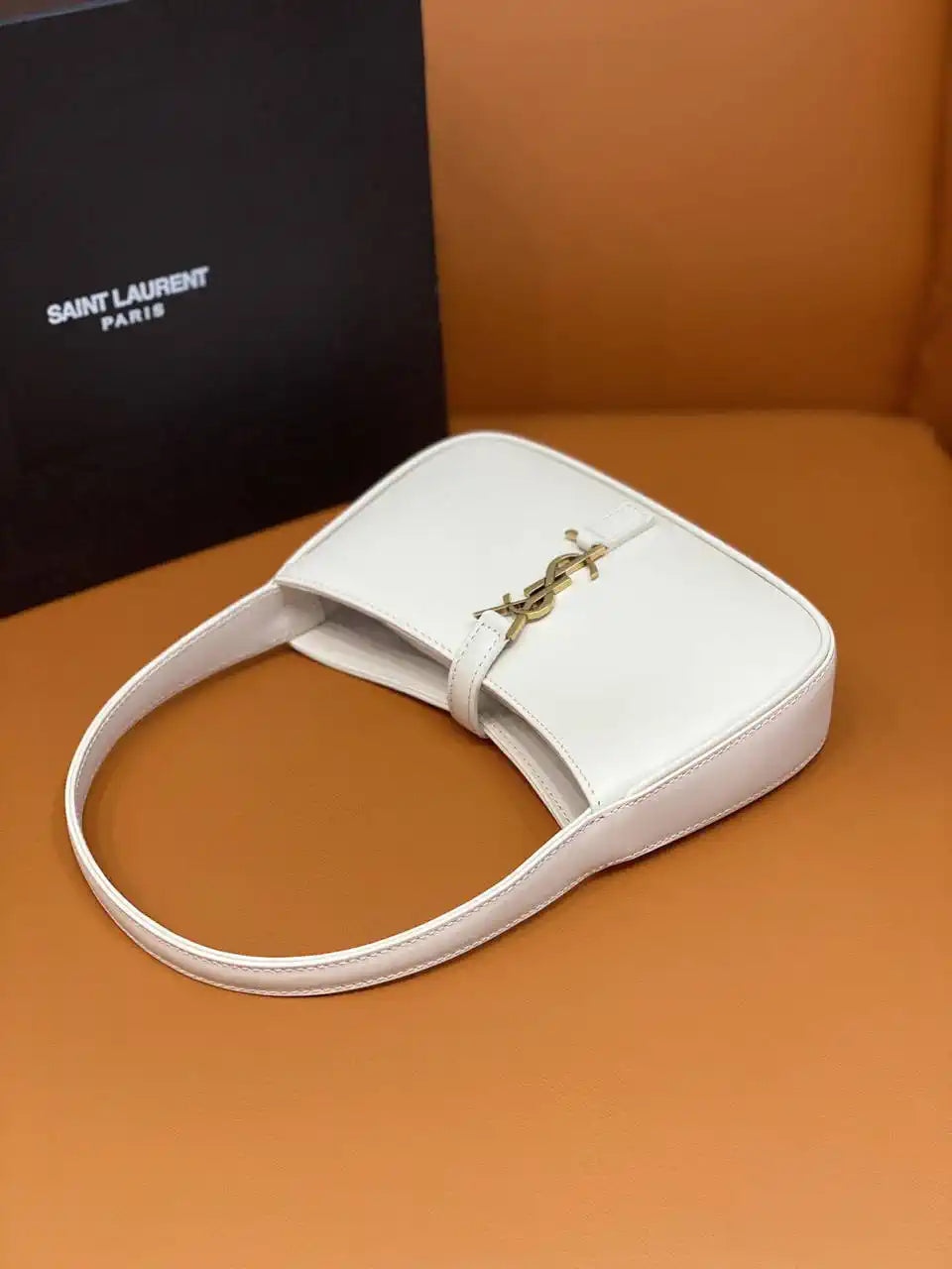 YSL 710318 MINI LE 5 ¨¤ 7 IN SMOOTH LEATHER White