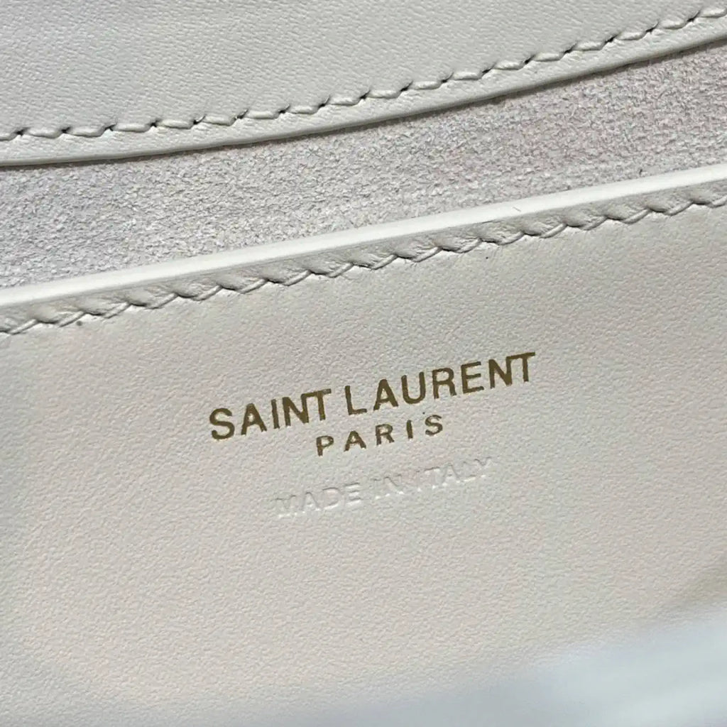 YSL 710318 MINI LE 5 ¨¤ 7 IN SMOOTH LEATHER White