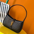 YSL 710318 MINI LE 5 ¨¤ 7 IN Crocodile LEATHER Black