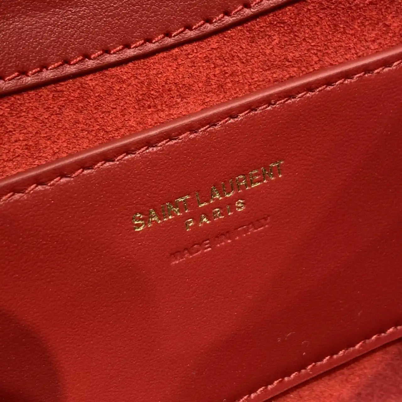 YSL 710318 MINI LE 5 ¨¤ 7 IN SMOOTH LEATHER Red