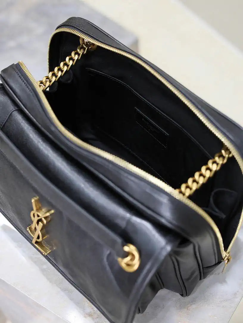 YSL 712520 Camera Crossbody Bag Black