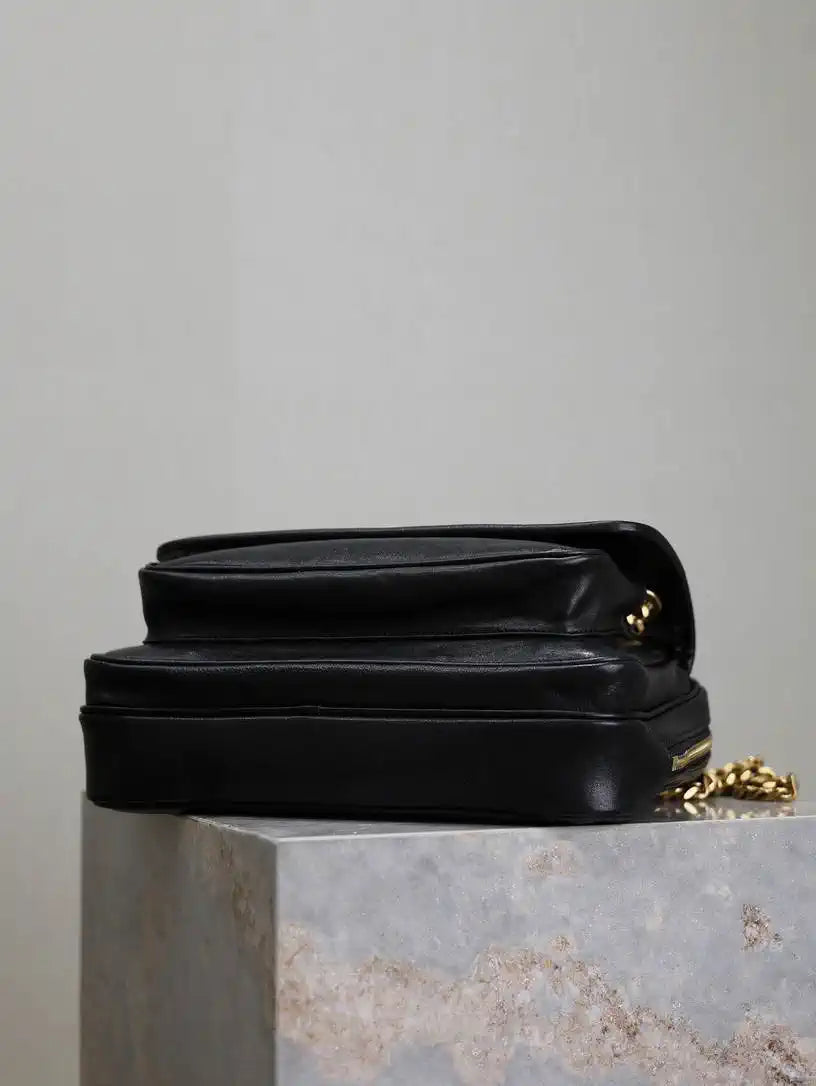 YSL 712520 Camera Crossbody Bag Black